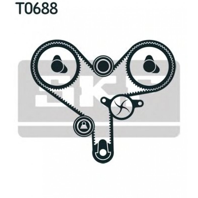 VKMC 91304 SKF - Насос охолоджуючої рідини + комплект зубчатого ремня